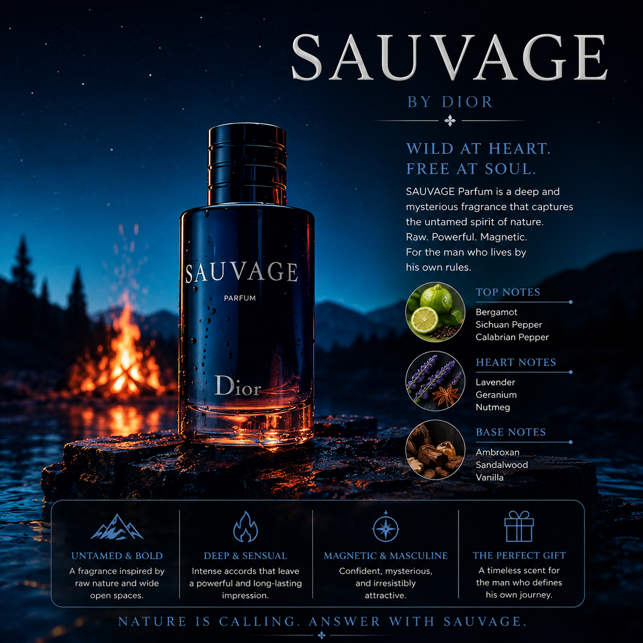 Dior Sauvage Parfum Spray 60 ml For Men