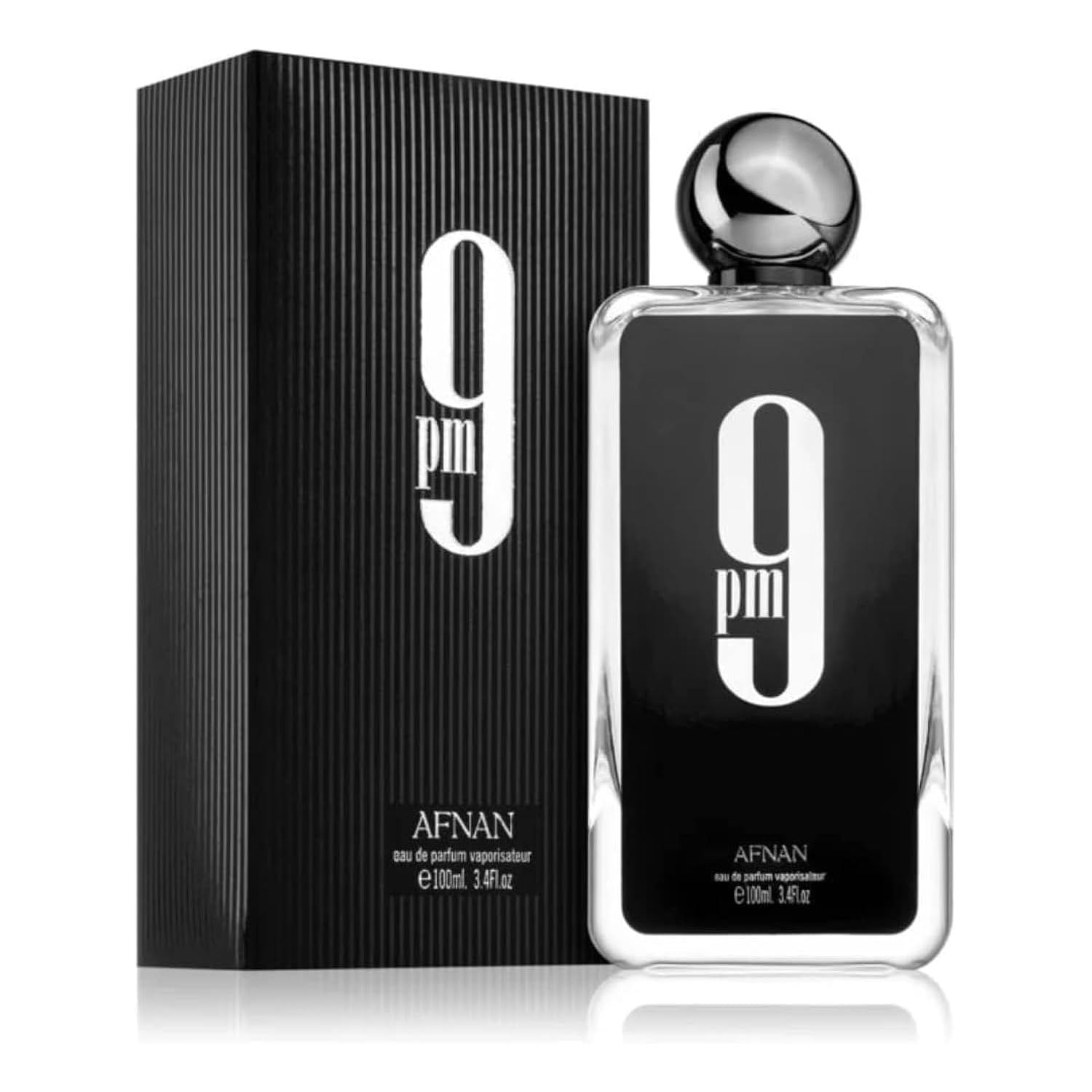 Afnan 9 PM Black Box 3.4 OZ Eau De Parfume Spray For Men