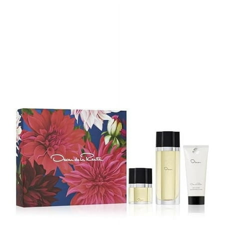 Oscar de La Renta Bella Blanca Eau de Toilette 3.4 oz, Body Lotion 3.4 oz, Eau de Toilette 1.0 oz for Women Set