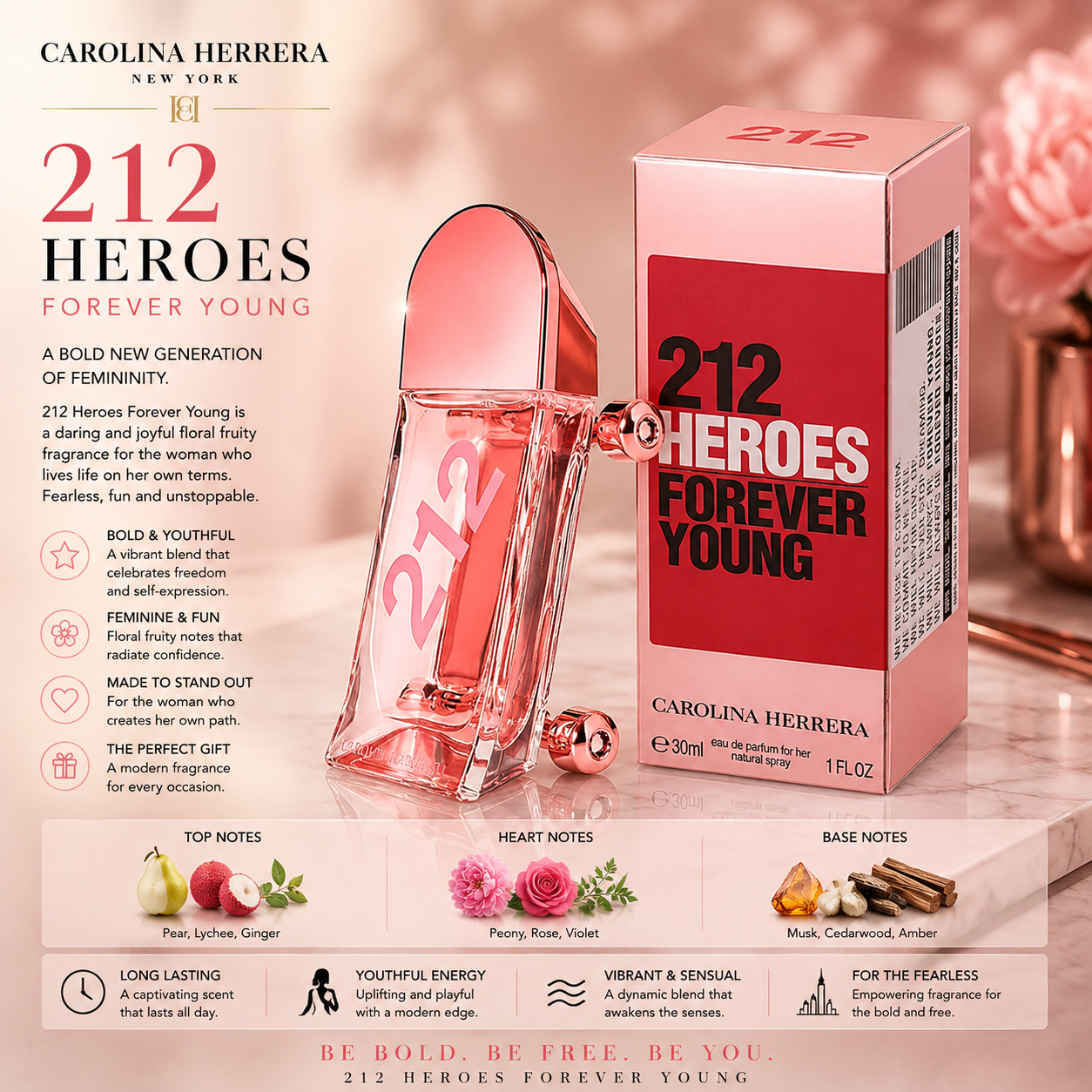 Carolina Herrera 212 Heroes Eau de Parfum Spray 50 ml for Women