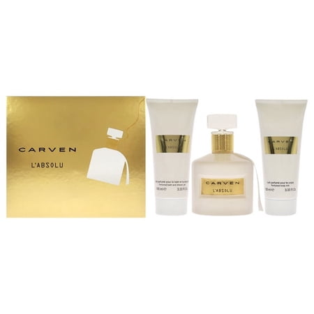 Carven L'Absolu Eau de Parfum 3.3 oz Gift Set for Women Includes Eau de Parfum, Body Cream, Shower Gel