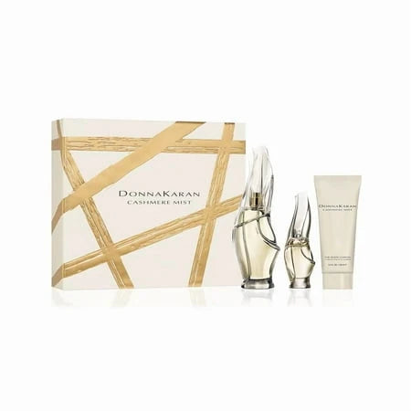Donna Karan Cashmere Mist for Women 3PC Set 3.4 oz Eau de Parfum, 3.4 oz Body Lotion, 15 ml Eau de Parfum