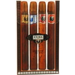 Cuba America Gift Set 4pc Eau de Toilette 1.17 oz for Women Black, Green, Brown, Grey