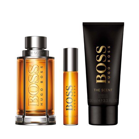Hugo Boss The Scent Gift Set Eau de Toilette 3.3 oz, Shower Gel 3.3 oz, Eau de Toilette 10ml for Men