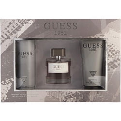 Guess 1981 Eau de Toilette 3.4 oz, Shower Gel 6.7 oz, Body 0.5 oz for Men Gift Set