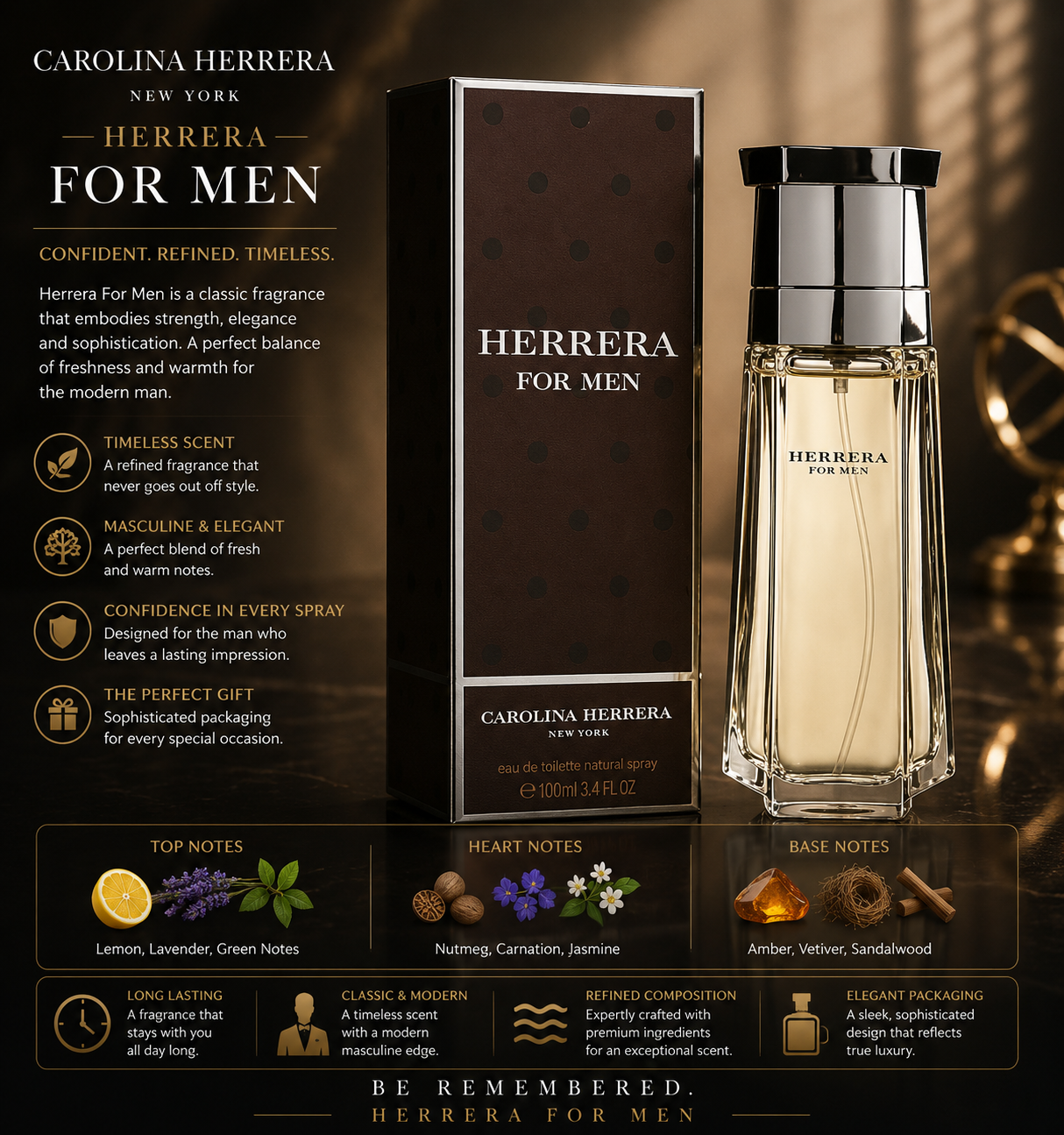 Carolina Herrera Eau De Toilette Spray for Men