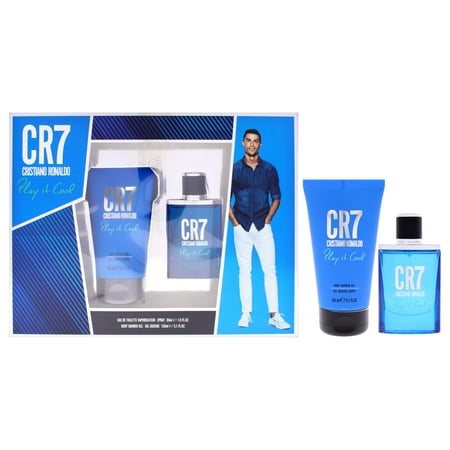 Cristiano Ronaldo CR7 Play It Cool Eau de Toilette 1.0 oz + BShower Gel 5.1 oz for Men Gift Set