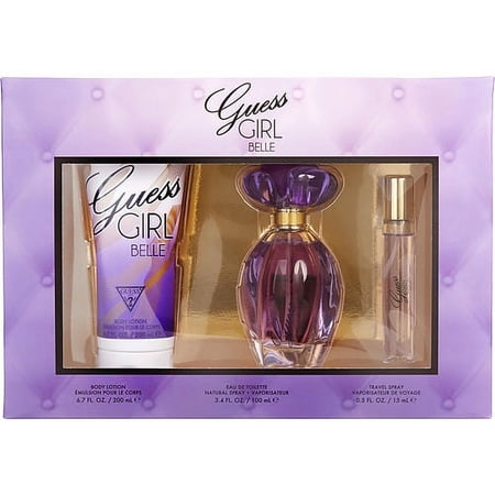 Guess Girl Belle Eau de Toilette 3.4 oz, Body Lotion 6.7 oz, Travel 0.15 oz for Women Gift Set