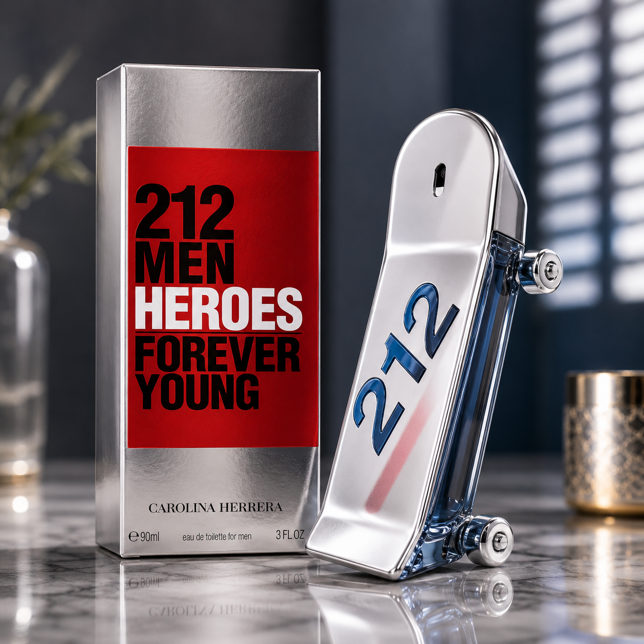 Carolina Herrera 212 Men Heroes Forever Young Eau de Toilette Spray 3.0 oz for Men