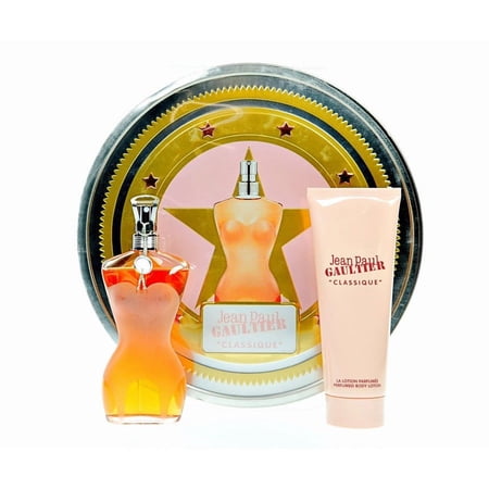Jean Paul Gaultier Classique 2PC Gift Set 1.7 oz Eau de Toilette, 2.5 oz Body Lotion for Women
