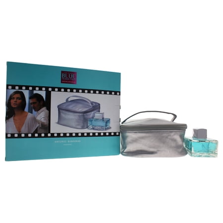 Antonio Banderas Seduction in Blue 3.4 oz Eau de Toilette for Women 2PC Set 3.4 oz, Bag
