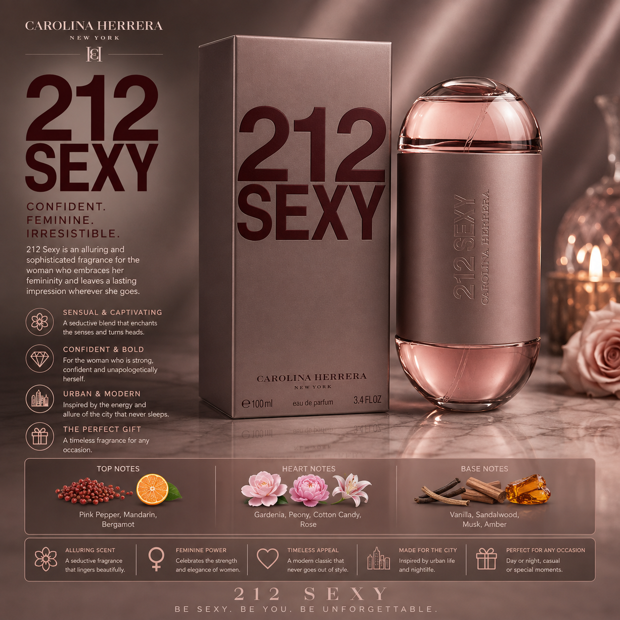 Carolina Herrera 212 Sexy (Eau de Parfum 3.4 oz) for Women