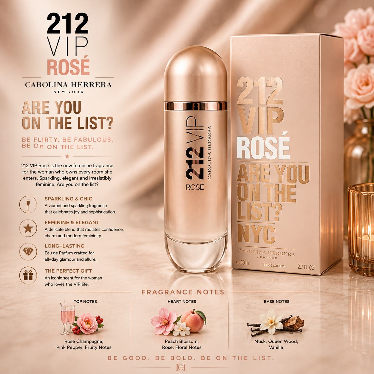Carolina Herrera 212 VIP Rose (Eau de Parfum 4.2 oz) for Women