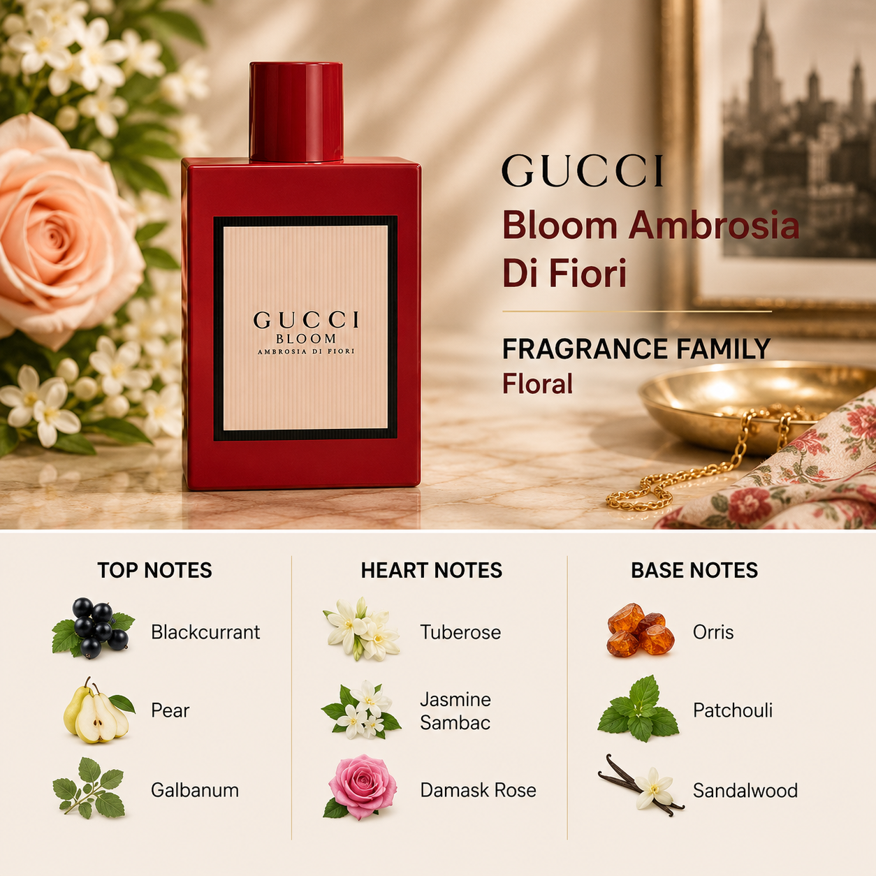 Gucci Bloom Ambrosia Di Fiori Eau De Parfum for Women 100 ml