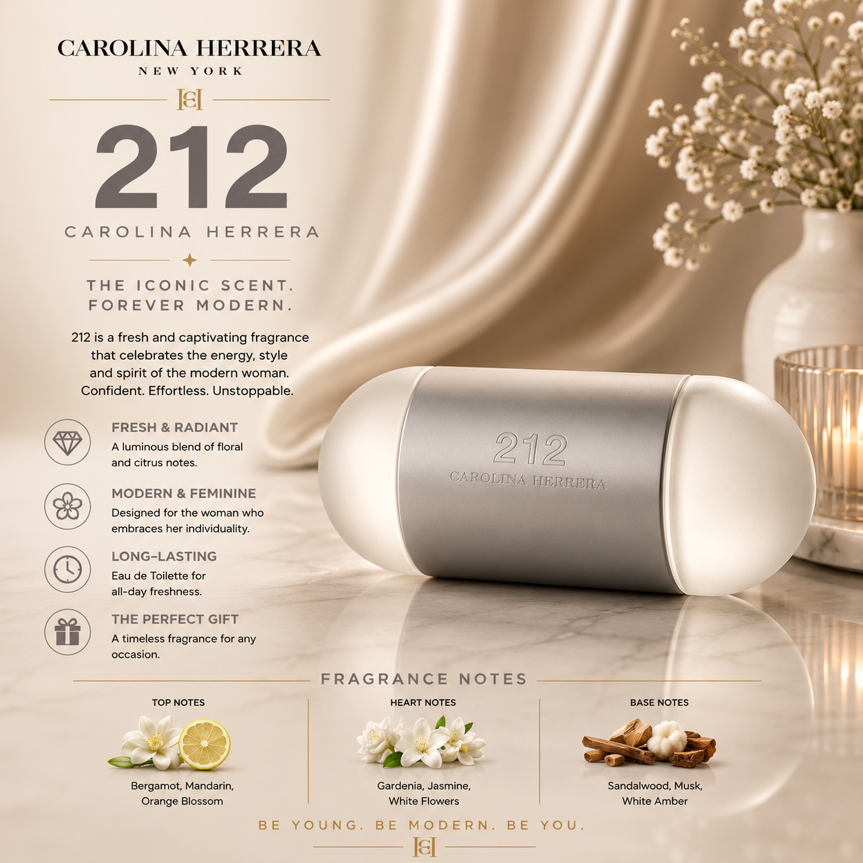 212 Eau de Toilette 3.4 oz for Women Tester Gift Set