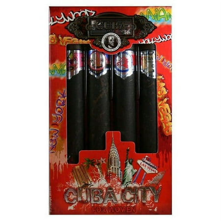 Cuba City 4PC Set 4x1.17 oz Eau de Parfum for Women - Hollywood, Las Vegas, New York, Miami