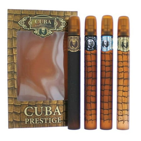 Cuba Prestige Classic Black Platinum Legacy Gift Set Eau de Toilette 1.17 oz for Women 4pc Set