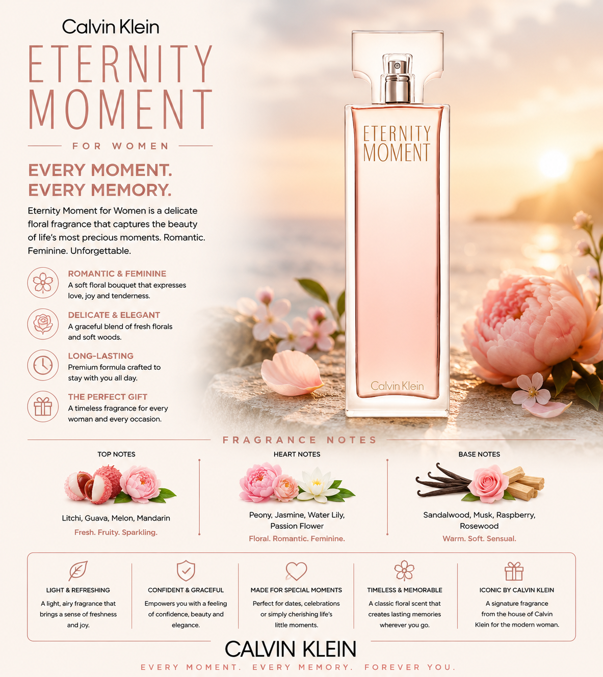 Calvin Klein Eternity Moment Eau De Parfum Spray for Women