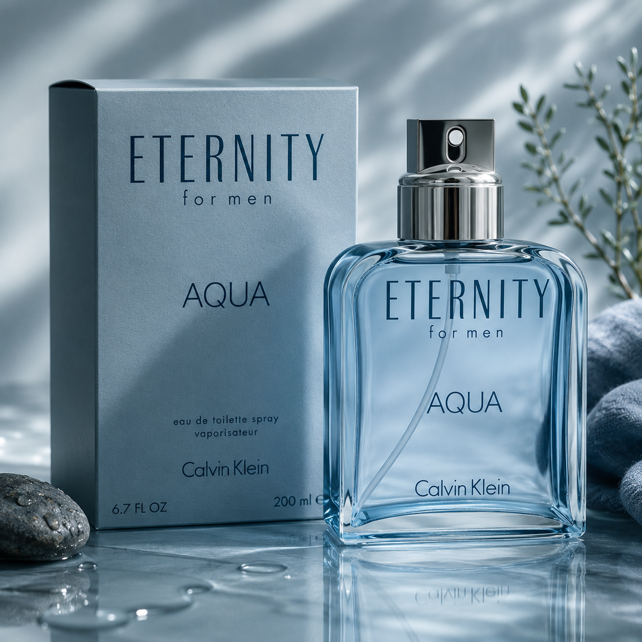 Calvin Klein Eternity Aqua (Eau De Toilette 6.7 oz New Pack) for Men
