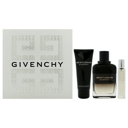 Givenchy Gentleman Boisee 3pc Set Eau De Parfum 3.3 oz, 2.5 oz Hair & Body Shower Gel, 0.42 oz Travel Spray for Men