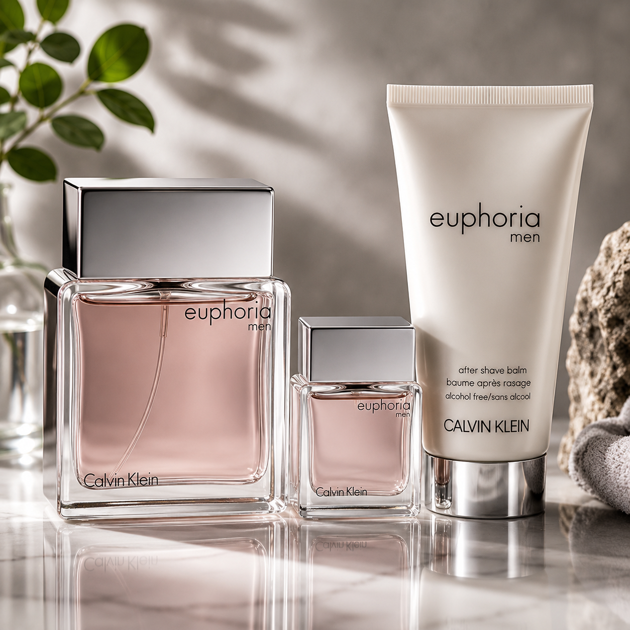 Euphoria 3pc Set Eau De Toilette 3.3 oz Hair & Body for Men