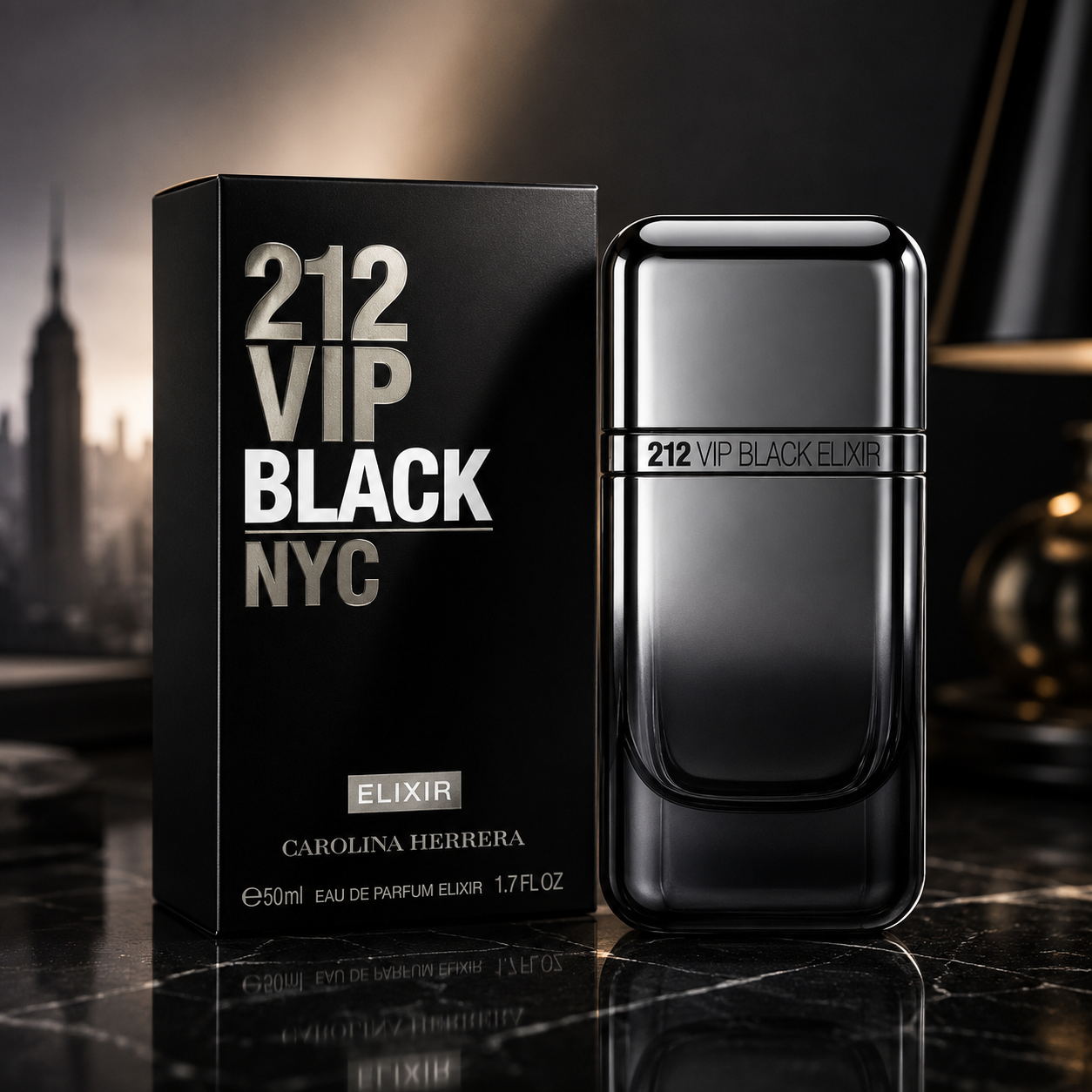 Carolina Herrera 212 VIP Black Elixir for Men Eau de Parfum 1.7 oz