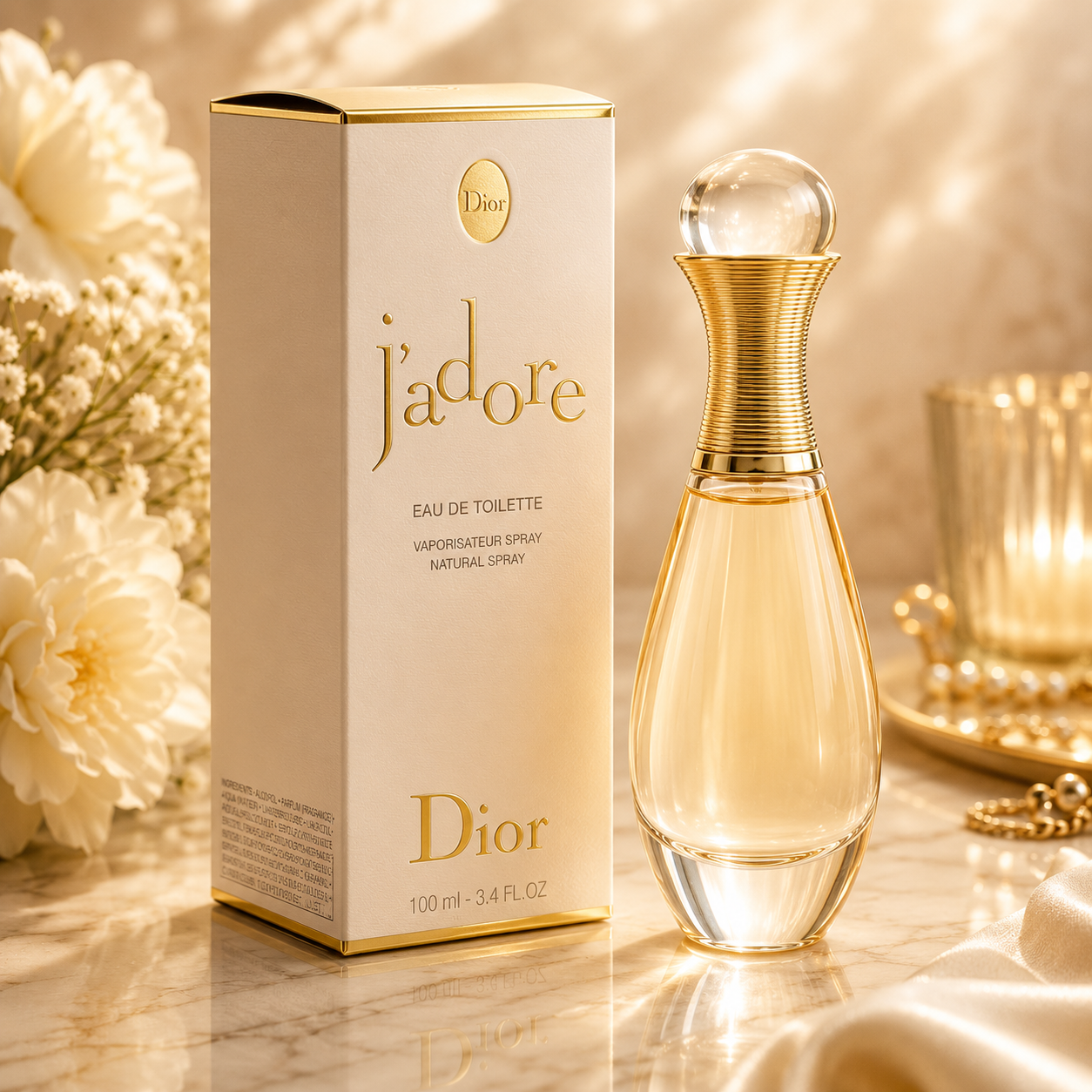 Dior J'adore Roller Pearl Eau De Toilette 0.67 oz Rollerball for Women