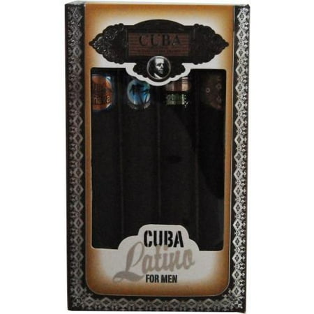 Cuba Latino Eau De Toilette 1.17 oz 4pc Set 4 X 1.17 Oz, Cactus, Maya, Carnaval, Copacabana for Men