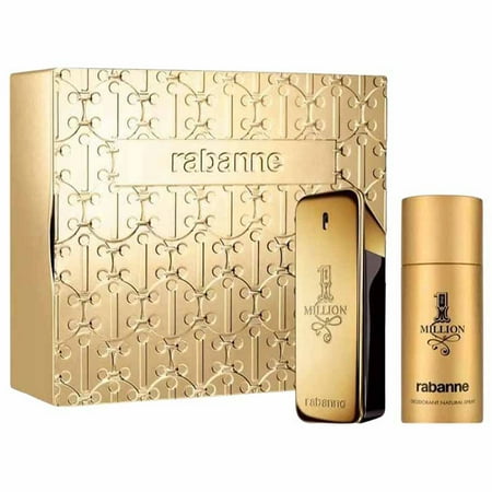 Paco Rabanne 1 Million Eau de Toilette 3.4 oz for Men 2pc Set 5.1 oz Deo