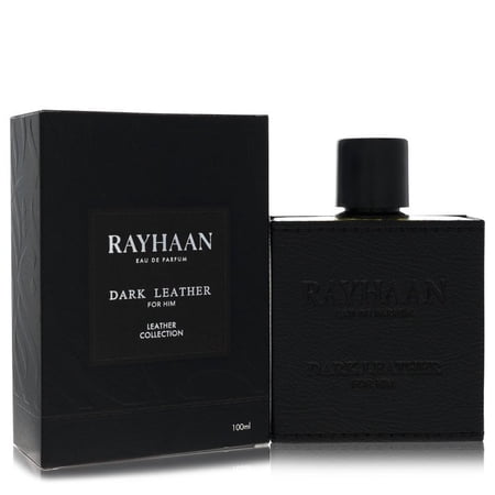 Rayhaan Leather Collection Dark Leather Eau De Parfum 3.4 oz for Men