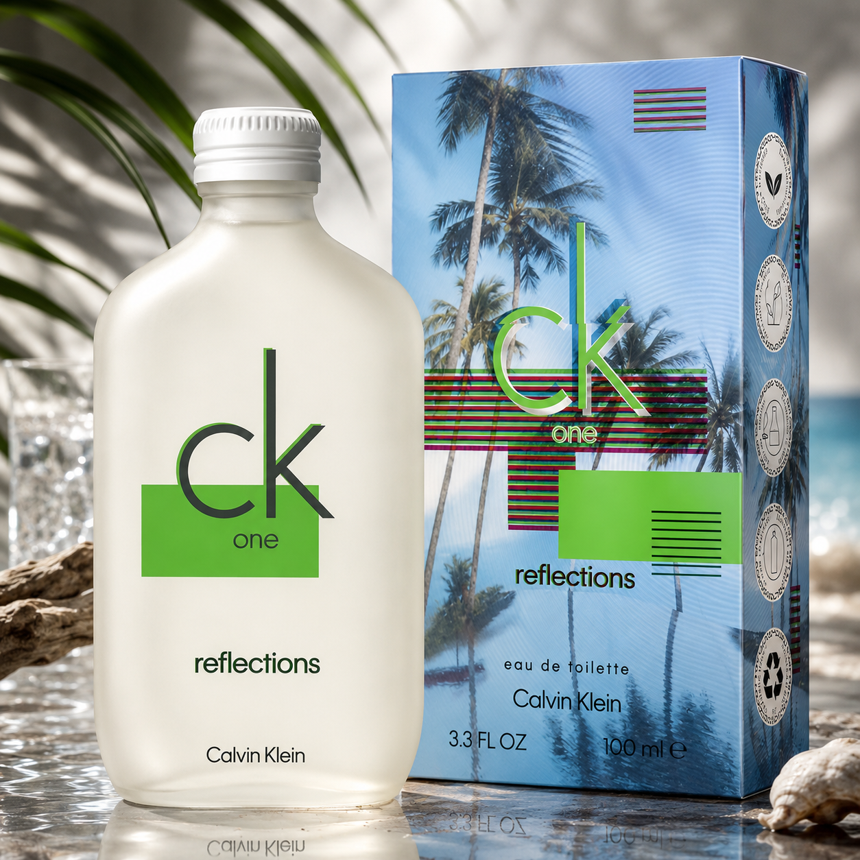 Calvin Klein One Reflections Eau de Toilette 3.3 oz for Unisex