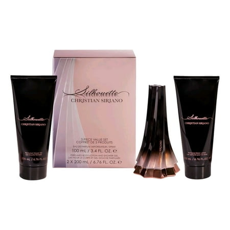 Christian Siriano Silhouette 3pc Set Eau de Parfum 3.4 oz Body Lotion 6.76 oz Shower Gel 2.67 oz for Women