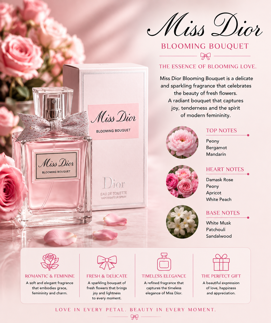 Dior Miss Dior Blooming Bouquet Eau De Toilette 5.0 oz for Women