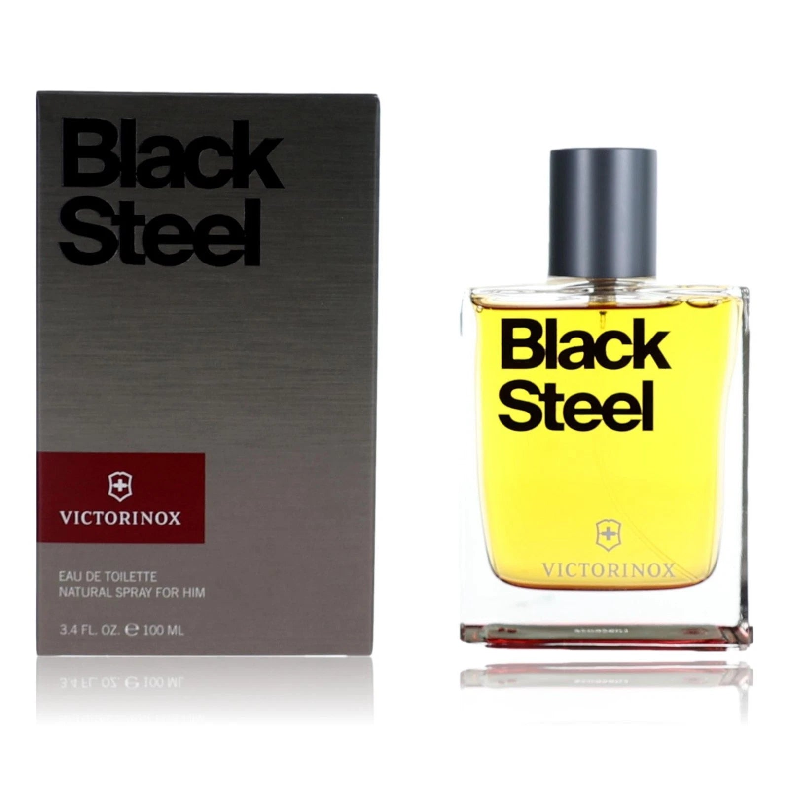 Swiss Army Black Steel Eau de Toilette 3.4 oz for Men